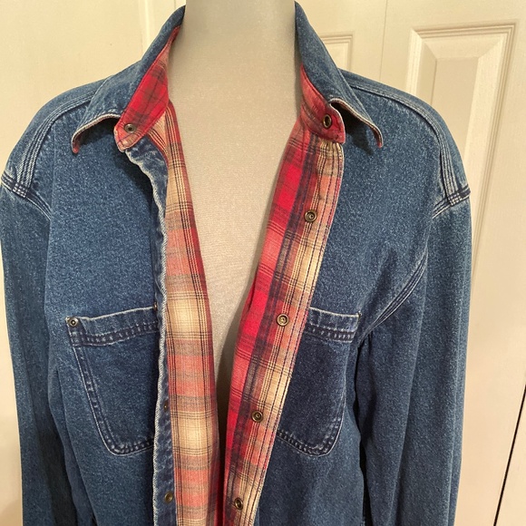 LL Bean Men’s Denim Jacket - size Large Tall - Picture 3 of 8